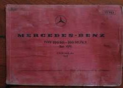 1966 Mercedes Benz 300SE & 300SEL 6.3 109 Chassis Parts Catalog