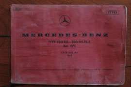 1971 Mercedes Benz 300SE & 300SEL 6.3 109 Chassis Parts Catalog