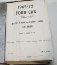 1966 Ford Thunderbird Master Parts Catalog Text