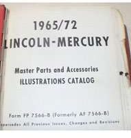 1970 Mercury Marquis Master Parts Catalog Illustrations