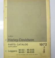 1965 Harley-Davidson M-50, M-50S, M-65 & M-65S Leggaro Parts Catalog Supplement