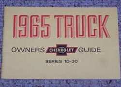 1965 Chevrolet Truck 10-30 Series Owner's Manual