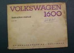 1965 Volkswagen 1600 Type 3 Owner's Manual
