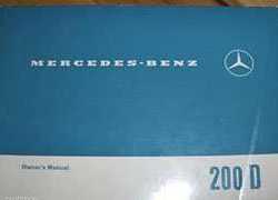 1968 Mercedes Benz 200D Owner's Manual