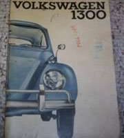 1965 Volkswagen Beetle 1300 Owner's Manual