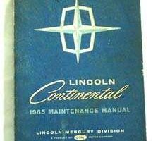 1965 Lincoln Continental Shop Service Repair Manual