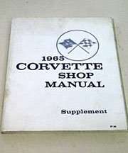 1965 Chevrolet Corvette Shop Service Repair Manual Supplement