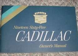1965 Cadillac Calais Owner's Manual