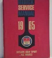 1965 Buick Skylark Gran Sport Service Manual Supplement