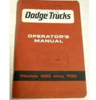 1965 Dodge Trucks 400-700 Owner's Manual