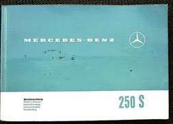 1967 Mercedes Benz 250S Owner's Manual