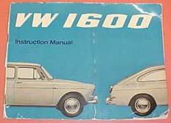 1966 Volkswagen 1600 Type 3 Owner's Manual