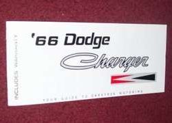 1966 Dodge Charger Owner's Manual