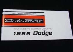 1966 Dodge Dart Owner's Manual