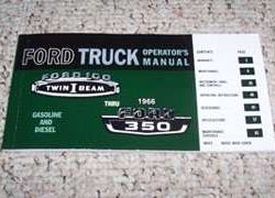 1966 Ford F-Series Truck 100-350 Owner's Manual