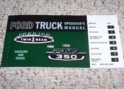 1966 Ford F-100 Truck Owner's Manual