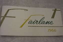 1966 Ford Fairlane Owner's Manual