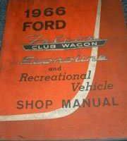 1966 Ford Falcon Club Wagon, Econoline & RV Service Manual