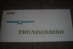 1966 Ford Thunderbird Owner Operator User Guide Manual