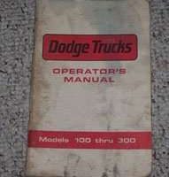 1966 Dodge A100 Compact Van Owner's Manual