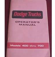 1966 Dodge Trucks 400-700 Owner's Manual