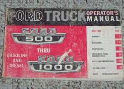 1966 Ford W-Series Truck 500-1000 Owner's Manual