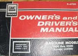 1967 GMC Truck & Suburban Gasoline Models 1500-3500 Owner's Manual