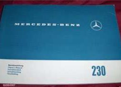 1968 Mercedes Benz 230 Owner's Manual