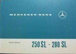 1969 Mercedes Benz 280SL Owner's Manual