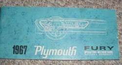 1967 Plymouth Fury Owner's Manual