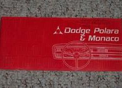 1967 Dodge Polara & Monaco Owner's Manual