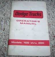 1967 Dodge A100 Compact Van Owner's Manual