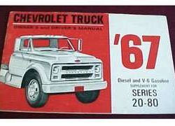1967 Chevrolet Truck 20-80 Series Diesel & V-6 Gasoline Engines Owner's Manual Supplement