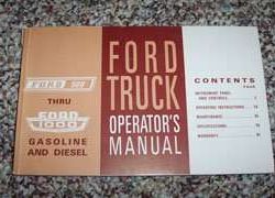 1967 Ford W-Series Truck 500-1000 Owner's Manual