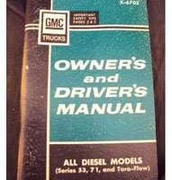 1967 GMC Truck Diesel Models 53, 71 & Toro-Flow Owner's Manual