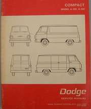 1969 Dodge A100 Compact Service Manual