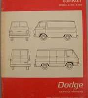 1970 Dodge A100 Compact Service Manual