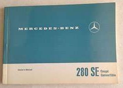 1969 Mercedes Benz 280SE Coupe & Convertible 111 Chassis Owner's Manual