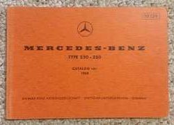 1969 Mercedes Benz 230 114 Chassis Parts Catalog