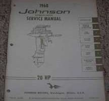 1968 Johnson 20 HP Outboard Motor Shop Service Repair Manual