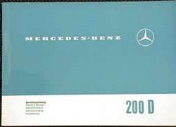 1968 Mercedes Benz 200 Owner's Manual