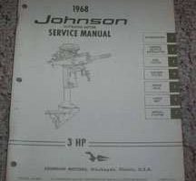 1968 Johnson 3 HP Outboard Motor Shop Service Repair Manual