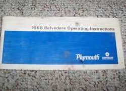 1968 Plymouth Belvedere, Satellite, GTX & Road Runner Owner's Manual