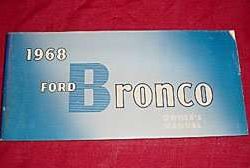 1968 Ford Bronco Owner's Manual
