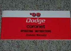 1968 Dodge Coronet Owner's Manual