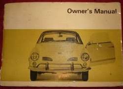 1968 Volkswagen Karmann Ghia Owner's Manual