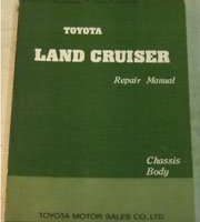 1968 Toyotoa Land Cruiser Body Chassis Repair Manual
