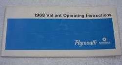 1968 Plymouth Valiant Owner's Manual