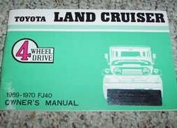 1969 Toyota Land Cruiser FJ40 Owner's Manual