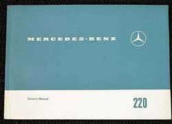 1968 Mercedes Benz 220 Owner's Manual